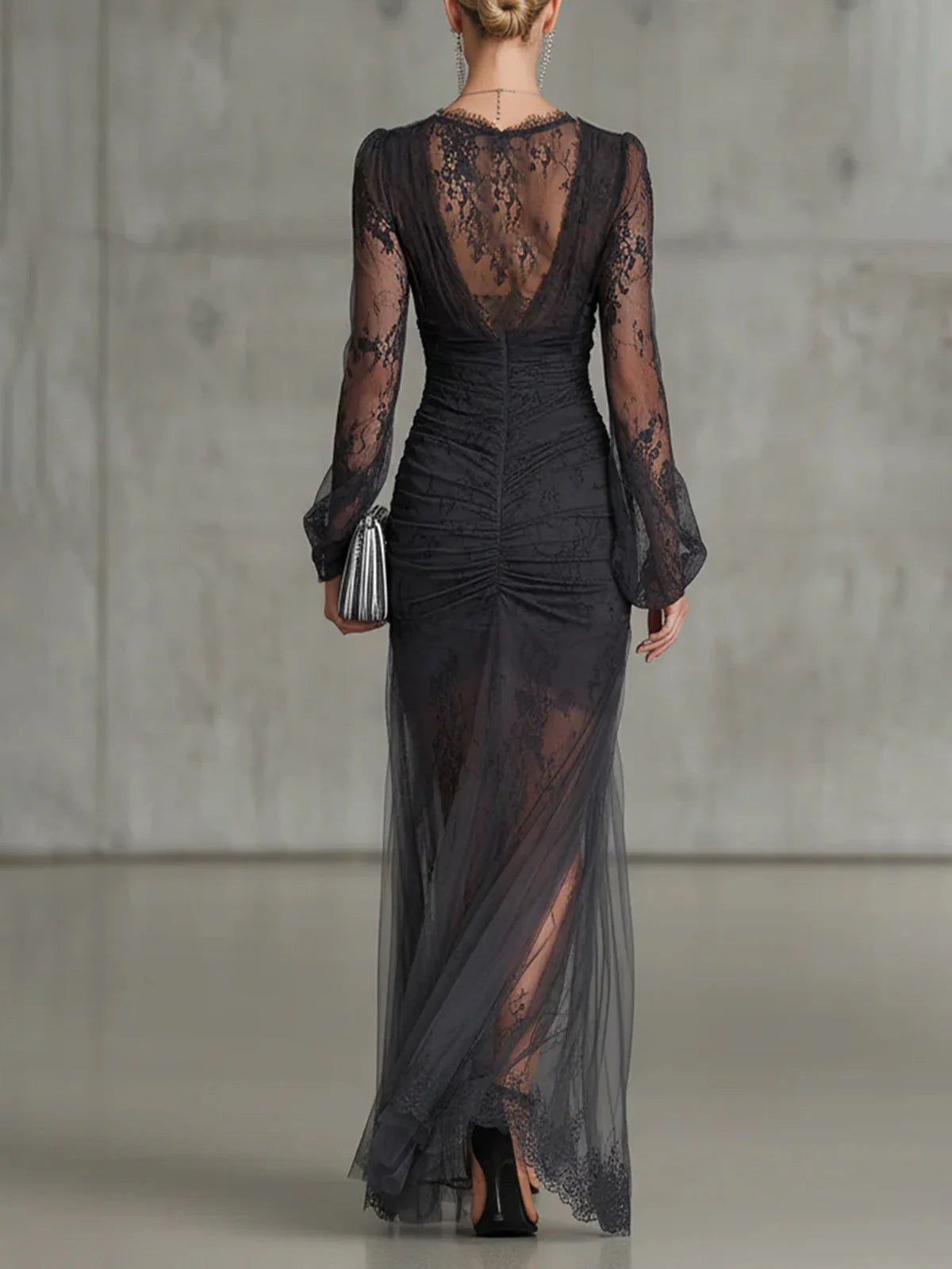 JAZMÍN | Vestido Largo de Encaje sobre Tul