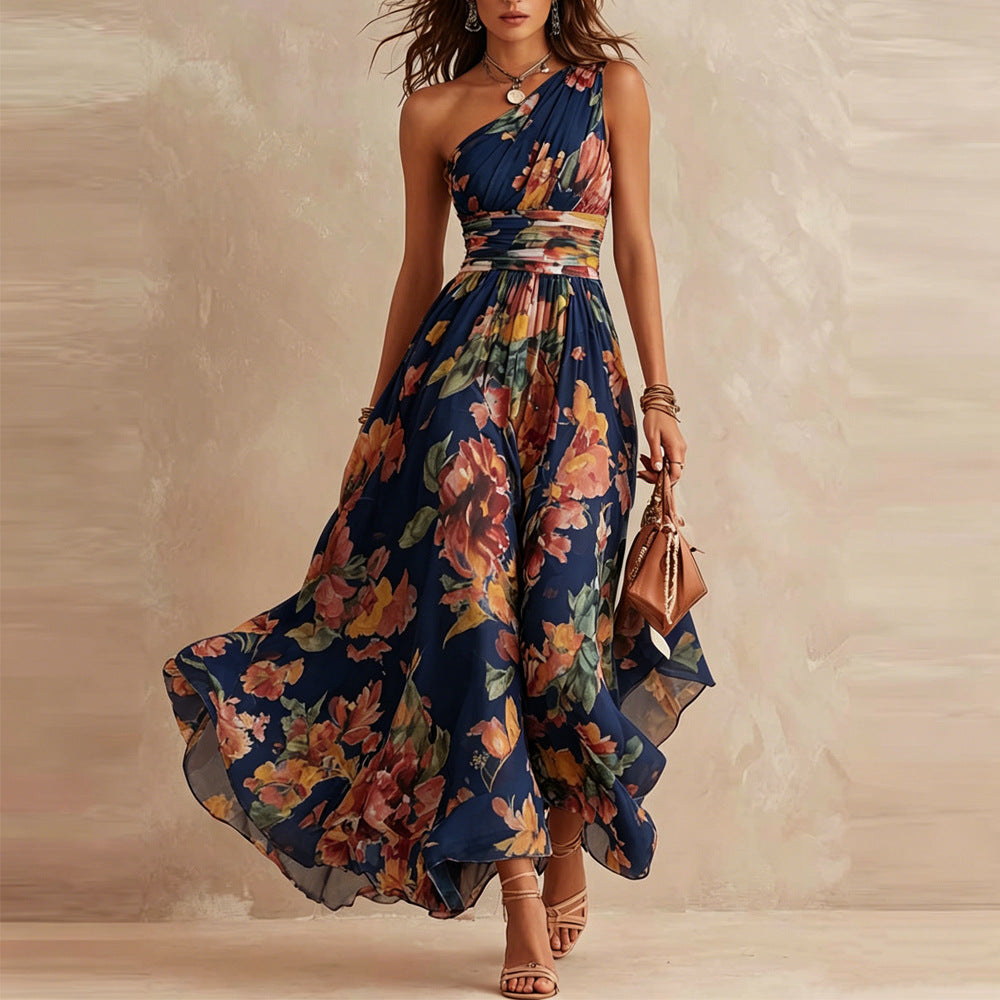 IRIS | Vestido Maxi Asimétrico de Muselina