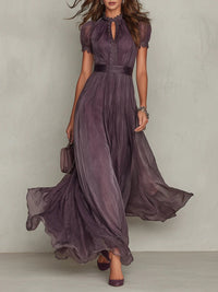 LARA | Vestido Largo de Muselina con Encaje