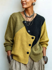 IRATXE | Jersey Color Block Asimétrico con Botones XL