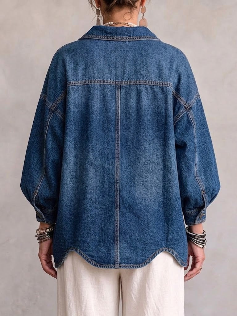MATILDE | Chaqueta Vaquera Oversize con Botones Dorados